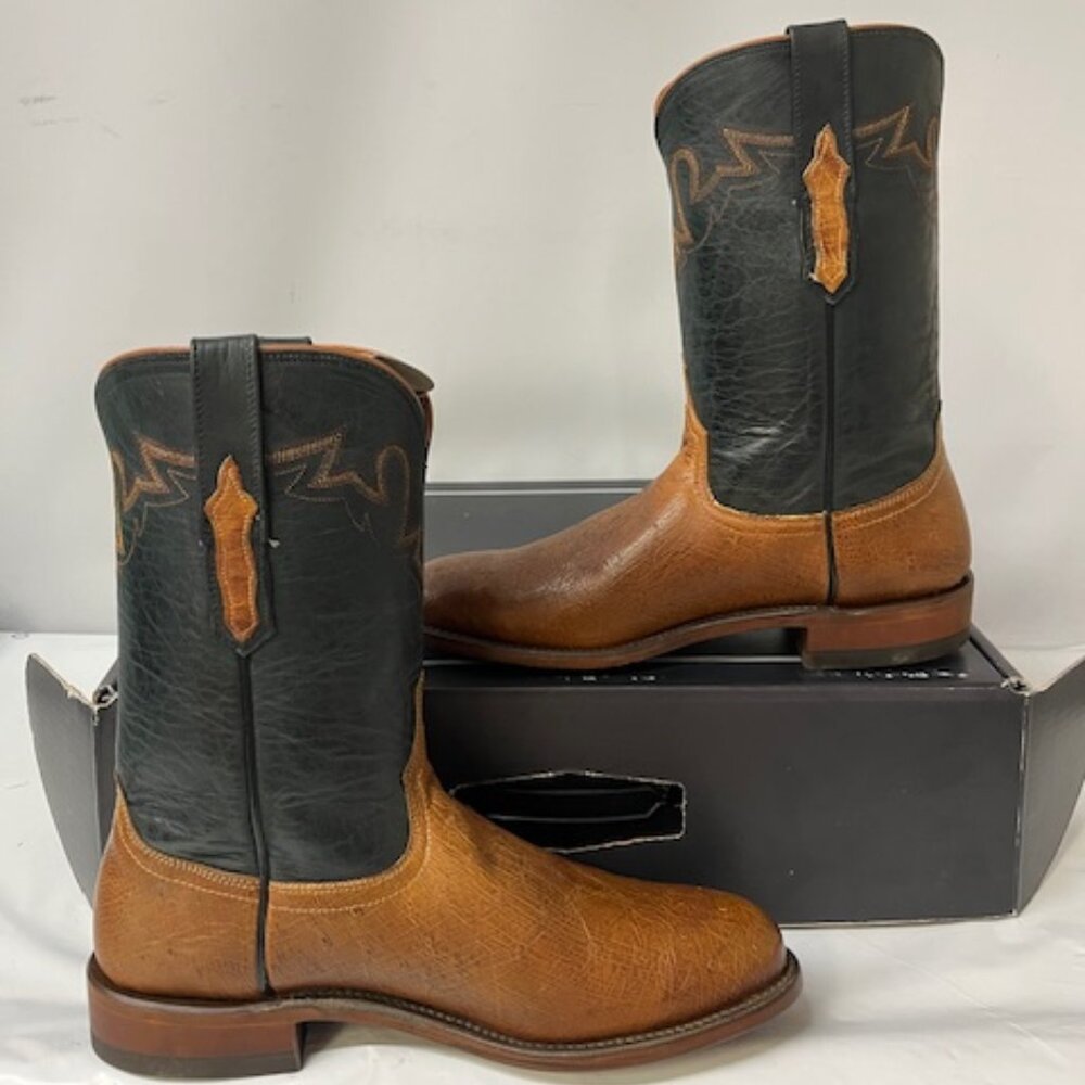 Lucchese Sunset Exotic Boots in Cognac CL6001.C2-2510-D-10, Men's Size 10 D- NEW